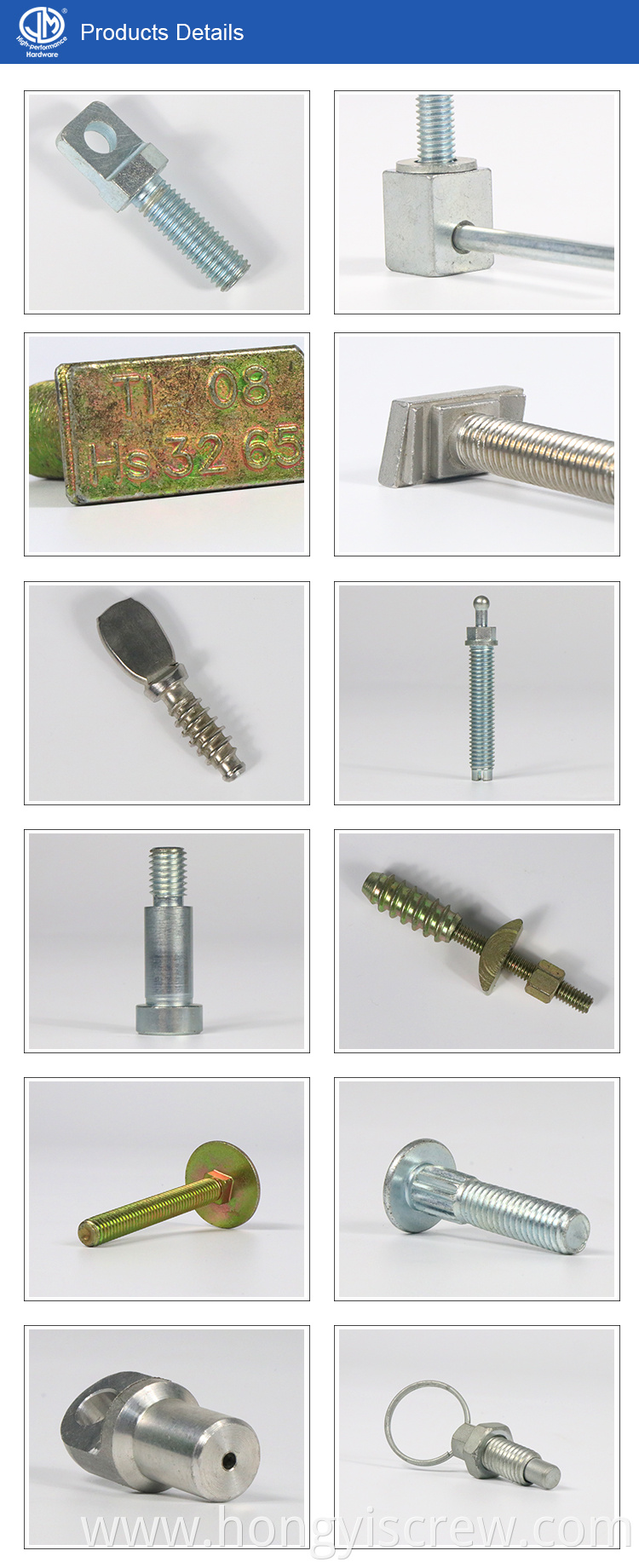 JM Brand Manufacturer Custom Stainless Steel Bolt Panta Head Bolt